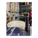 İSAOĞLU YAPI Siyah Çanak Lavabo Bataryası Siyah Çanak Musluğu Kare Modern Slim Tasarım Mat Siyah Çanak Batarya