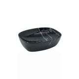 İSAOĞLU YAPI Siyah Çanak Lavabo Mermer Desen Seramik Lavabo 48*37*13 Ölçü