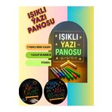 İSBA IŞIKLI YAZI PANOSU 7 RENK KALEM HEDİYELİ 20X20 CM