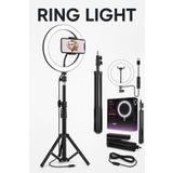 İSBA Ring Fill Light Led Işıklı Tripod 10 Inç Halka Youtuber Tiktok Makyaj Işığı Ayaklı Tripot