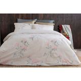 İşbir Yatak Vanessa (60 Tel) Pamuk King Size Nevresim Takımı - 240 x 220 cm - Gri - Pembe