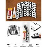 İşcan Motor 25CM Motosiklet ve Otomobil Lastik Yazısı Sticker 8 Adet + Yapıştırıcı - 001-Renkli