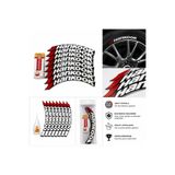 İŞCAN MOTOR 25CM Motosiklet Ve Otomobil Lastik Yazısı Sticker + Yapıştırıcı 8 Adet 25cm