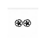 İŞCAN MOTOR Honda Dio Motosiklet Sticker Yıldız 10x10cm 2 Adet Siyah