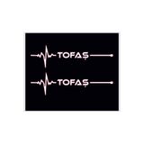 İŞCAN MOTOR Tofaş Nabız Kelebek Cam Sticker Beyaz 2 Adet / Tofaş Cam Sticker