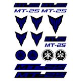 İŞCAN MOTOR YAMAHA MT-25 MOTOSİKLET STİCKER SETİ A4 LACİVERT
