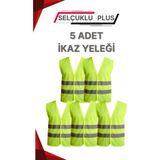 Işçi Ikaz Fosforlu Reflektörlü Yelek 5 Adet Standart