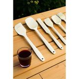 iselahome Arvenza Silikon Mutfak Seti 6 Parça Isıya Dayanıklı Spatula Kaşık Fırça Seti - Krem