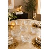 iselahome Beloria Ayaklı Cam Kase 6'lı Set 10 cm Şeffaf Sunum ve Çerezlik Kasesi
