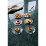 iselahome Berissa Cam Kase Mini Ikramlık ve Sunumluk-Pasta ve Tatlı Tabağı -12 cm Mini Kahvaltılık ve Çerezlik Tabak 6'lı - 150 ml