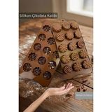 iselahome Elara Silikon Buz Kalıbı/ Çikolata Kalıbı/dondurma Kalıbı/kurabiye Kalıbı 15 Bölmeli 2 Adet