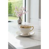 iselahome Florena Altın Yaldızlı Kabartmalı Porselen Türk Kahvesi Fincan Takımı 6’lı 90 Cc-Pembe/yeşil - Pembe - Yeşil