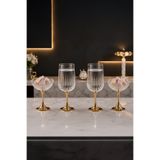 iselahome Gold Metal Ayaklı Cam Kahve Yanı Bardak ve Sunumluk Şekerlik Lokumluk Kahve Yanı İkramlık (2 şer Adet)