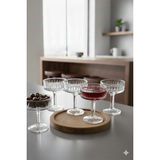 iselahome Lirena Ayaklı Kristal Kahve Yanı Bardak Seti 6’lı Sunumluk 55 ml - 6 Adet