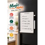 iselahome Mıknatıslı Pleksi Buzdolabı Alışveriş Listesi Yazı Panosu-Magnetli Kalemli Yazılıp Silinebilir Tahta-Not Listesi Panosu