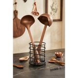 iselahome Spony Siyah Metal Kaşıklık – Mutfak Tezgah Üstü Organizer-Çok Amaçlı Düzenleyici 14 cm