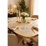 iselahome Zelazzo Cam Servis Tabağı 6'lı Set 26 cm Şeffaf Sunum Tabağı