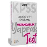 Isem 2022 Kpss Ortaöğretim Ön Lisans Genel Kültür Vatandaşlık Yaprak Test