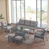 İserdi Garden Iserdi Garden Vera Rattan Bahçe Balkon Koltuk Takımı - 02 - Gri