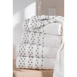 Isessia 4'lü Aile Banyo Havlu Seti (Hamam Takımı) Pamuk 2 Adet 50X90 ve 2 Adet 70X140 Havlu - Standart - Beyaz