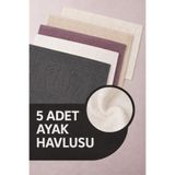 Isessia 5 Adet %100 Pamuk En Iyi Emici Ayak Havlusu | Konforlu | 50x70cm