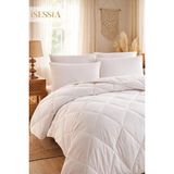 Isessia Liora Çift Kişilik Beyaz Yorgan | Ultra Yumuşak Silikon Dolgulu Pofuduk | 195X215 cm - 195 x 215 cm