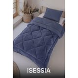 Isessia Lüks Wellsoft Çift Taraflı Yumuşak 4 Mevsim Konfor Yorgan Seti | Yorgan | Uyku Seti 155 x 215 cm - Mavi