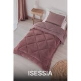 Isessia Lüks Wellsoft Çift Taraflı Yumuşak 4 Mevsim Konfor Yorgan Seti Yorgan Uyku Seti 155 X 215 Cm Pembe