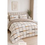 Isessia Vivelle Çift Kişilik Çift Taraflı Wellsoft Uyku Seti | 2 Yastık Kılıflı | Yorgan | 195X215 cm - Bej