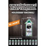 İsg Tabelam 10X5,5CM/10 Adet Hologramlı Etiket/kabeli Kıble Yönü Etiketi