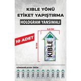 İsg Tabelam 10X5,5CM/10 Adet Hologramlı Etiket/kıble Yönü Etiketi