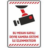 İsg Tabelam 25x35cm/dekota/Bu Mekan Kapalı Devre Kamera Sistemi Ile Izlenmektedir/v6