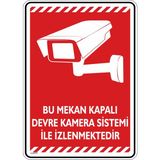 İsg Tabelam 25x35cm/Etiket/Bu Mekan Kapalı Devre Kamera Sistemi Ile Izlenmektedir/v5-1