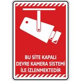 İsg Tabelam 25x35cm/Etiket/Bu Site Kapalı Devre Kamera Sistemi Ile Izlenmektedir/v3-1
