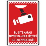 İsg Tabelam 25x35cm/fosforlu kompozit/Bu Site Kapalı Devre Kamera Sistemi Ile Izlenmektedir/v2-1
