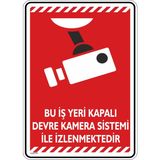 İsg Tabelam 25x35cm/kompozit/Bu Iş Yeri Kapalı Devre Kamera Sistemi Ile Izlenmektedir/v6-1