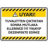 İsg Tabelam 25X35CM/KOMPOZIT/TUVALETTEN Çıktıktan Sonra Mutlaka Ellerinizi Iyi Yıkayıp Dezenfekte Ediniz - 25 x 35 cm - Kompozit Levha