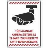 İsg Tabelam 35x50cm/dekota/Tüm Alanlar Kamera Sistemi ile Izlenmekte ve Kayıt Yapılmaktadır/v2 - 35 x 50 cm