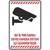 İsg Tabelam 35x50cm/Etiket/Bu Iş Yeri Kapalı Devre Kamera Sistemi Ile Izlenmektedir