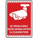 İsg Tabelam 35x50cm/kompozit/Bu Mekan Kapalı Devre Kamera Sistemi Ile Izlenmektedir/v2-1