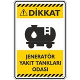 İsg Tabelam 35X50CM/KOMPOZIT/JENERATÖR Yakıt Tankları Odası - 35x50 cm