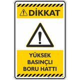 İsg Tabelam 35X50CM/KOMPOZIT/YÜKSEK Basınçlı Boru Hattı - 35 x 50 cm - Kompozit Levha
