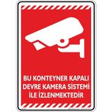 İsg Tabelam Bu Konteyner Kapalı Devre Kamera Sistemi Ile Izlenmektedir/v3-1/25x35cm/kompozit