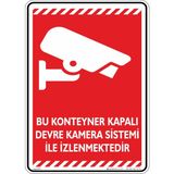 İsg Tabelam Bu Konteyner Kapalı Devre Kamera Sistemi Ile Izlenmektedir/v4-1/35x50cm/kompozit