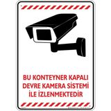 İsg Tabelam Bu Konteyner Kapalı Devre Kamera Sistemi Ile Izlenmektedir/v5/25x35cm/dekota