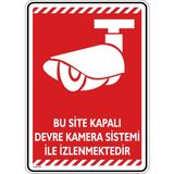 İsg Tabelam Bu Site Kapalı Devre Kamera Sistemi Ile Izlenmektedir/v4-1/25x35cm/fosforlu kompozit - 25 x 35 cm