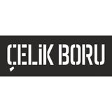 İsg Tabelam Çelik Boru Boyama Şablonu/40x25cm/kompozit - 40x15