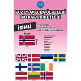 İsg Tabelam Kuzey Avrupa Ülkeleri Bayrak Etiketleri