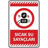 İsg Tabelam Sıcak Su Sayaçları/35x50cm/fosforlu kompozit - Kompozit Fosforlu - 35x50 cm