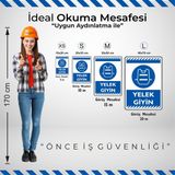 İsg Tabelam Yelek Giyin/35x50cm/fosforlu kompozit - 35 x 50 cm